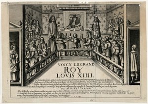 これが善き王ルイ14世です。 公の謁見をする王、1668年。 作： Unbekannt