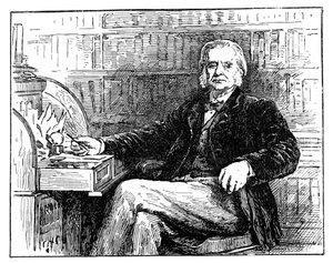 トーマスヘンリーハクスリー、イギリスの生物学者、彼の机、c1880 作： Unbekannt