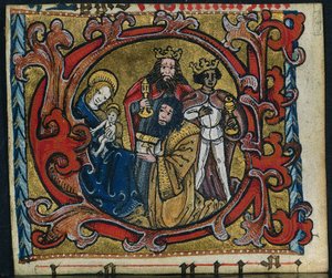 使節からの3つのカッティング：マギの崇拝を伴う最初のC、c。 1470-1500。 作： Unbekannt