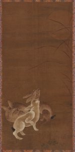 月を見ている 3 匹のうさぎ、1368 年～1644 年。 作： Unbekannt