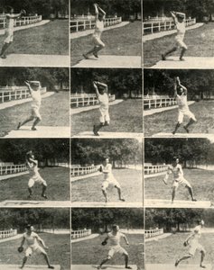 回転せずに円盤投げをする、1908。 作： Unbekannt