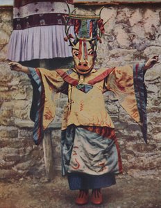 悪魔のダンス、c1935のために服を着たチベットのラマ 作： Unbekannt