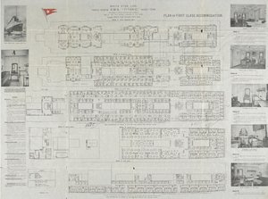 タイタニックファーストクラスデッキ計画、1911 作： Unbekannt