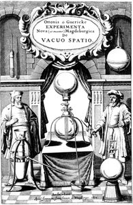 マグデブルギカ、空のスペース、アムステルダム、1672年の実験の新しいタイトルページ 作： Unbekannt