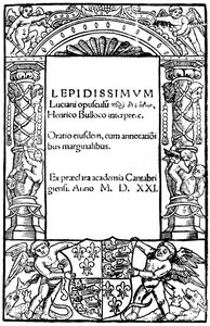 ルシアンのタイトルページ、1521年、1893年 作： Unbekannt
