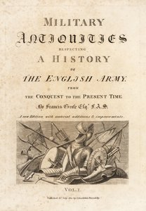 第1巻のタイトルページには、書体のタイトルと鎧と武器のヴィネットがある。 作： Unbekannt