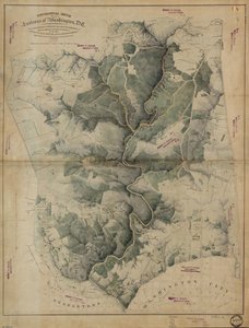 ワシントンD.C.周辺の地形図。 作： Unbekannt