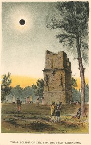 1884年にスペインのタラゴナで観測された1860年の皆既日食 作： Unbekannt