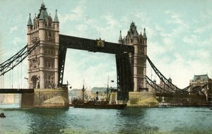 タワーブリッジ、ロンドン、1906年。
