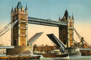 タワーブリッジ、ロンドン、c1910。