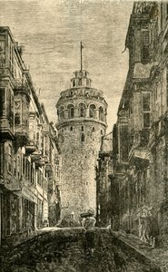 ガラタ塔、コンスタンティノープル、1890年。