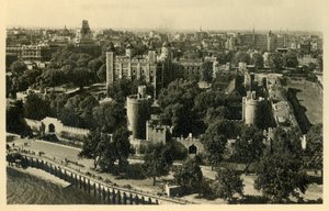 ロンドン塔。南からの概観、c1920。