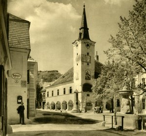 市庁舎、Gumpoldskirchen、Mödling、下オーストリア、c1935。 作： Unbekannt