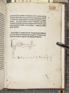 ヒッポのアウグスティヌスが書いた「Tractat[us] sancti Augustini」（紙にペンとインク）。