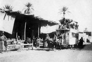 1917〜1919年、イラク、バグダッドの路面電車、カジメインロード 作： Unbekannt