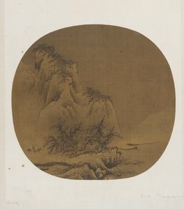 12 ～ 13 世紀の雪山の旅人。