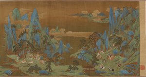 16 ～ 17 世紀の春の山の旅人。 作： Unbekannt