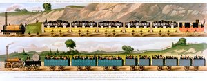 1831年のリバプールとマンチェスター鉄道の旅 作： Unbekannt