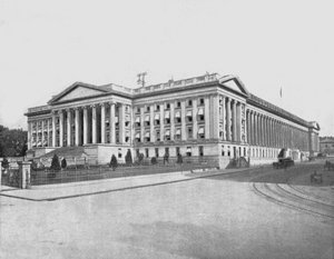 財務省の建物、ワシントンDC、米国、c1900。 作： Unbekannt