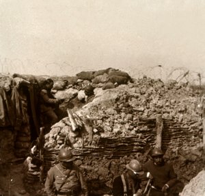 トレンチ、シャンパン、フランス北部、c1914-c1918