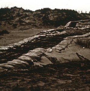 砂丘の避難所のトレンチ、ニーウポールト、ベルギー、フランダース、c1914-c1918 作： Unbekannt