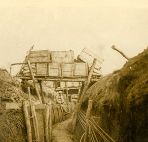 フランス北部のレパージュ近くの塹壕、c1914-c1918。