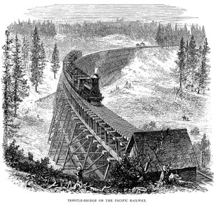 ユニオンパシフィック鉄道、1876年の架台橋