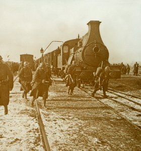 蒸気機関車、C1914-C1918から降りる軍 作： Unbekannt