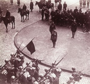 軍隊行進、アーヘン、ドイツ、c1914-c1918