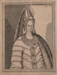 Tsarina Irina Godunova 1557-1603、ロシアの皇帝Feodor Iの妻。 作： Unbekannt