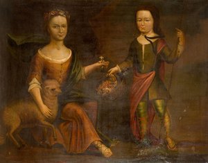 ホルテ家の 2 人の子供、1800 年。 作： Unbekannt