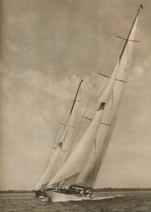 エキサイティングなコンテスト、1936年の2つの有名なヨット 作： Unbekannt