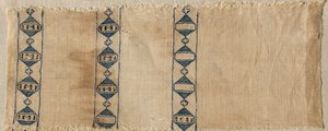 スカーフまたは頭飾りの2つの断片、1300年代。 作： Unbekannt