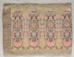 スカーフからの2つのピース、1700年代。 作： Unbekannt