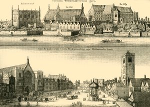 ウェストミンスターの2つのビュー、1881年。 作： Unbekannt