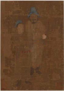 立っている 2 人の男性像、明王朝、17 世紀。 作： Unbekannt