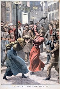 土嚢と戦う二人の女性、1903