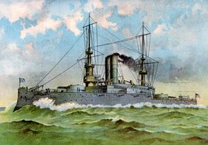 USSアラバマ、アメリカ戦艦、1898年 作： Unbekannt