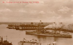 米国大統領、カルバンクーリッジスがパンアメリカンカンファレンスにハバナに到着、1928年1月15日 作： Unbekannt