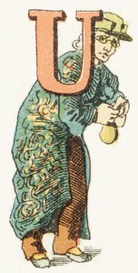 U - Usurier - Childish Alphabet, Editions Gordinne 1920 (carving) 作： Unbekannt
