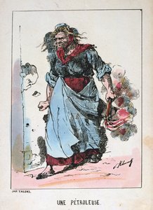 Une Petroleuse、パリコミューン、1871年。
