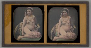 無題の裸婦の肖像、1855年。 作： Unbekannt