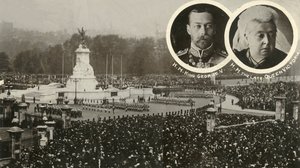 1911年5月16日、ロンドンのビクトリア記念碑の発表。 作： Unbekannt