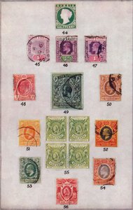 アフリカのさまざまな切手No. 44-56、c1943、1944