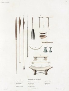 ソサエティ諸島の様々な道具 作： Unbekannt