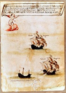 海上のヴァスコ・ダ・ガマの艦隊（1497年