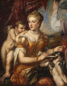 金星の目隠しキューピッド、c。 15661570 または c. 15761580。 作： Unbekannt