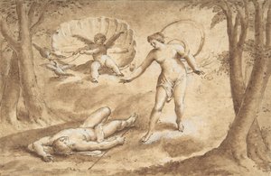 アドニスの死を発見するヴィーナス、17世紀。 作： Unbekannt