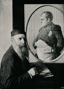 ナポレオンの絵を描くヴェレスチャギン、c1890、1910 作： Unbekannt