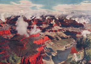 無類の不思議の国の朱色の崖と広大な深さ、c1935 作： Unbekannt